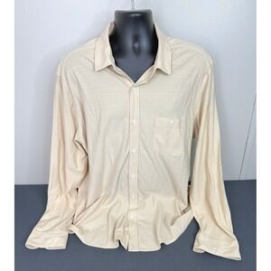 UNTUCKit Men's Long Sleeve Button Down Polo Shirt Yellow Size 2XL FLAW